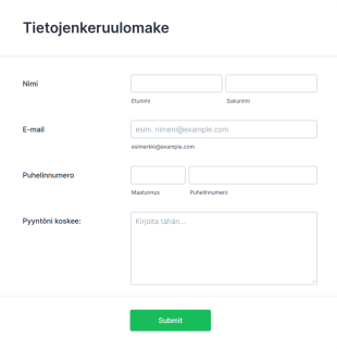 Tietojenkeruulomake