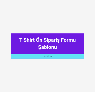 Tişört Ön Sipariş Formu Form Template