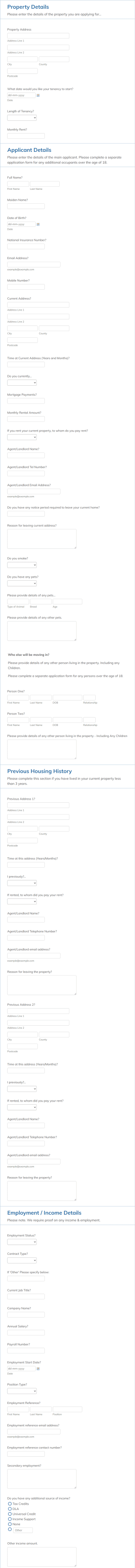 Tlg Application Form Template