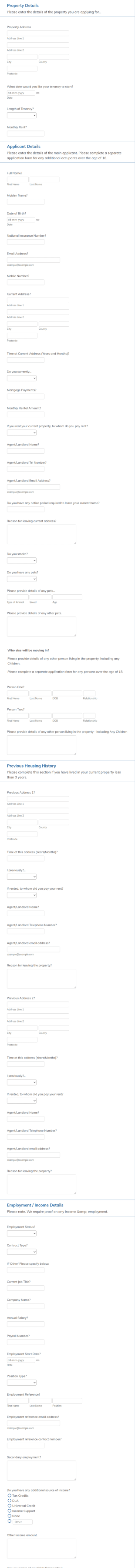 Tlg Application Form Template
