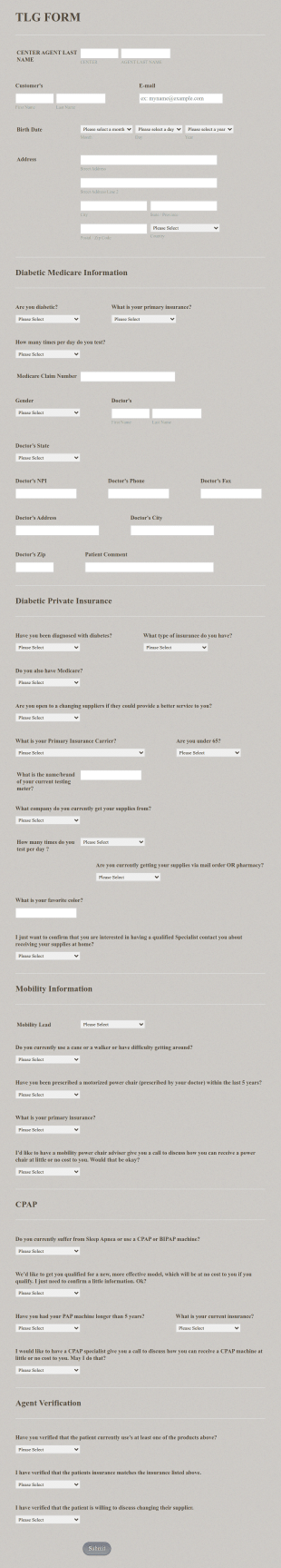 Medical Information Form Template