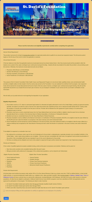 T.L.L. Temple Foundation Student Loan Repayment Program Employment Verification Employer Portion Form Template