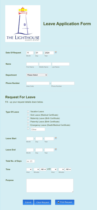 TLMR Form Template
