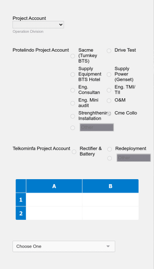 Tmr Project Operation Form Template