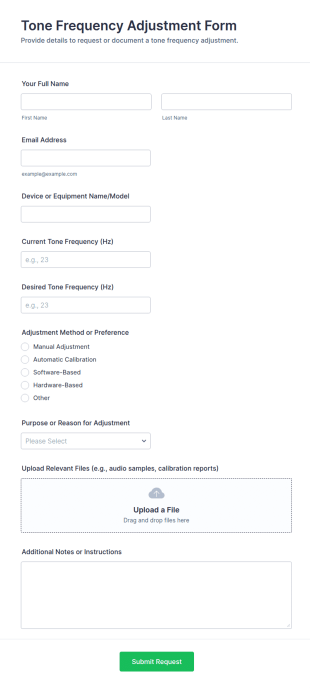 Tone Frequency Adjustment Form Template
