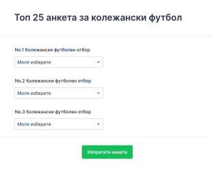 Топ 25 анкета за колежански футбол