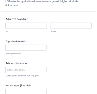 Toplantı Onay Form Şablonu