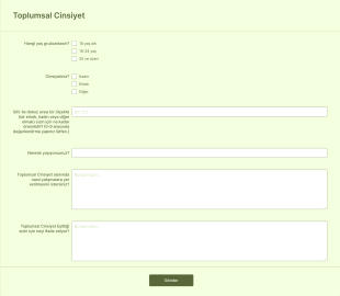 Toplumsal Cinsiyet Form Şablonu