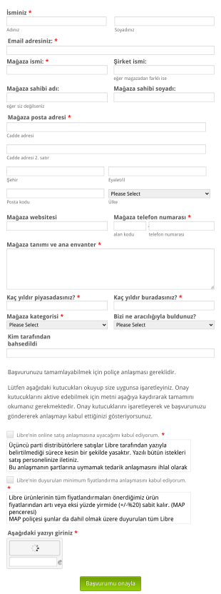 Toptan Satış Uygulaması Form Template