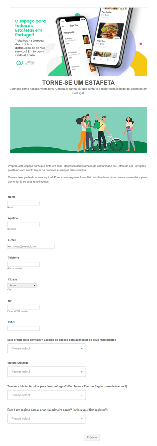 TORNE SE UM ESTAFETA Form Template