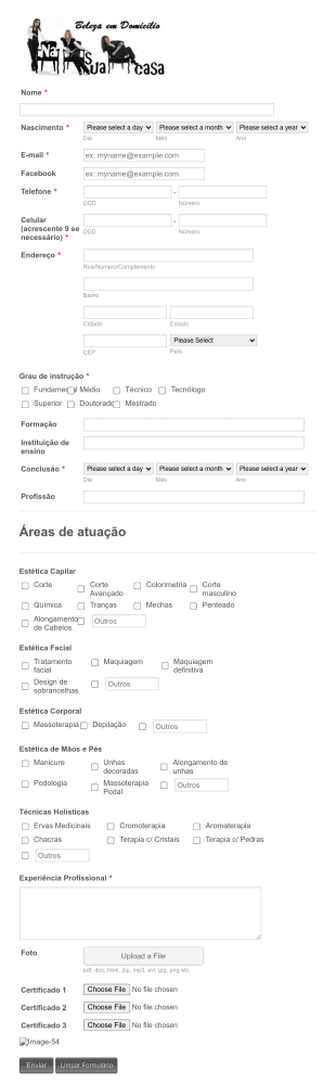 Trabalhe Conosco 1 Form Template