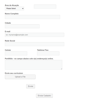 Trabalhe Form Template