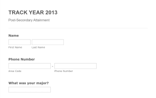 Track Year 2013 Form Template