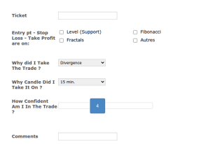 Trading Plan Form Template