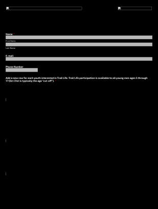 Trail Life Registration Form Template