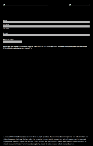 Trail Life Registration Form Template