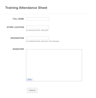 Triple Attendance Sheet Form Template