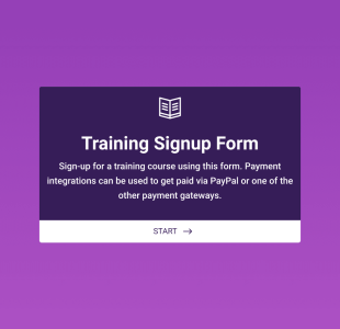 Training Application Form Template