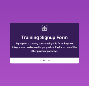 Training Application Form Template