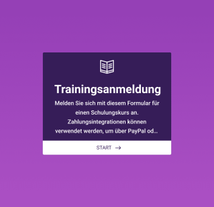 Trainingsanmeldung Form Template