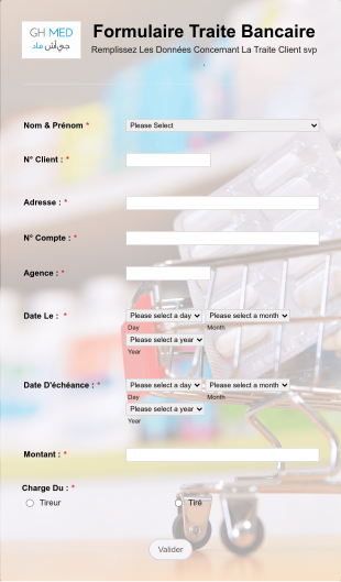 Traite Form Template