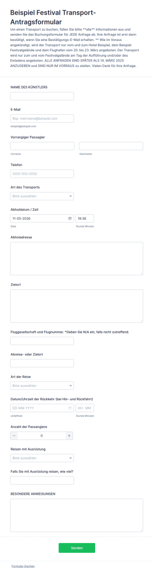 Transportanfrage