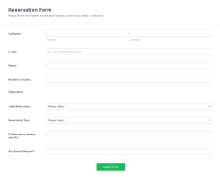 Transportation Order Inquiry Form Template