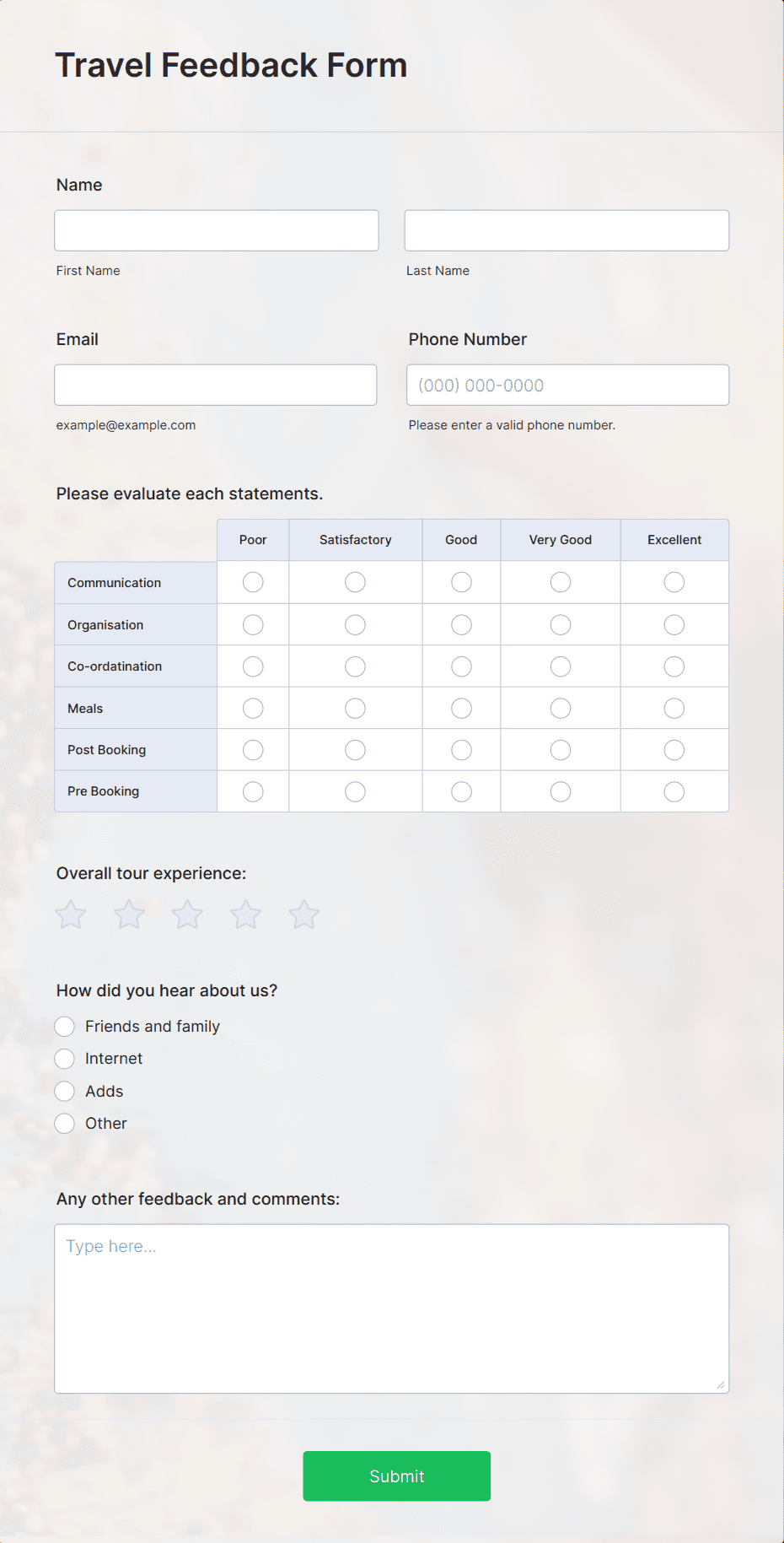 travel-feedback-form-template-jotform