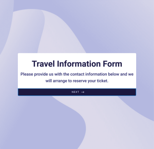 Travel Information Form Template