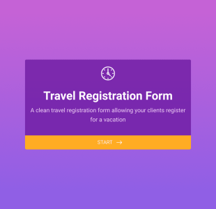 Travel Registration Form Template