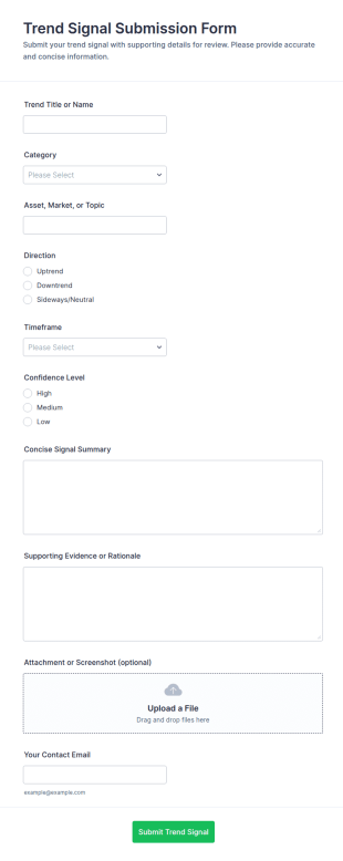 Trend Signal Submission Form Template