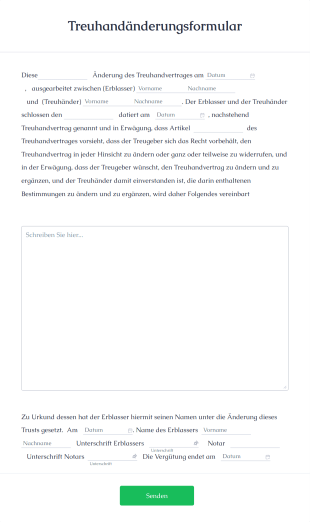 Treuhandänderungsformular