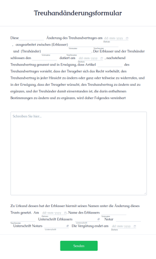 Treuhandänderungsformular