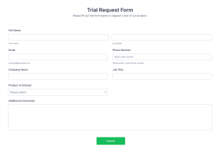 Trial Request Form Template