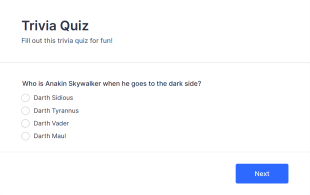 Trivia Quiz Form Template