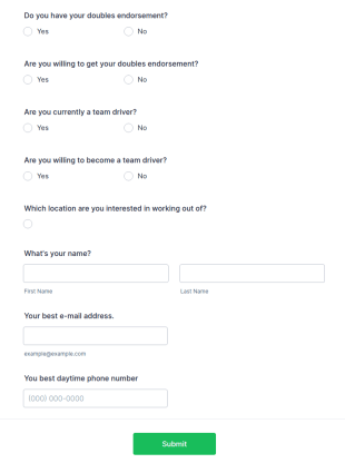 Truck Driver Recruiting Form Template