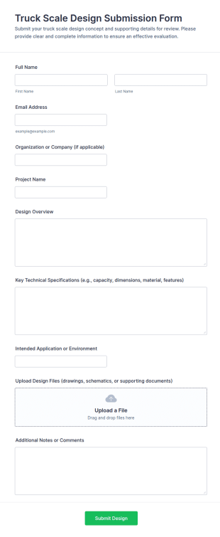 Truck Scale Design Submission Form Template