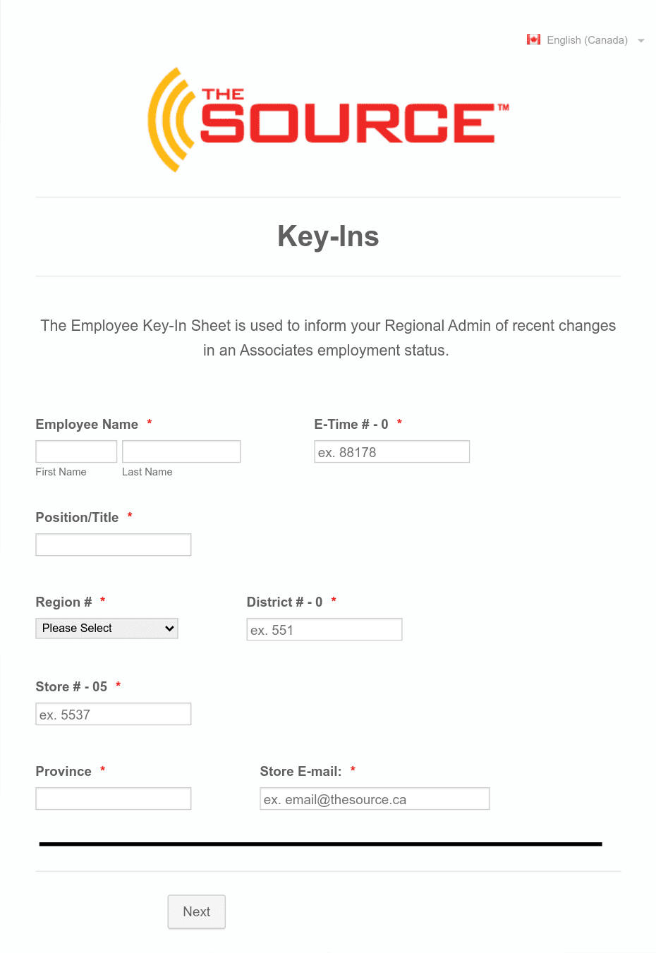 Employee Key-In Form Template | Jotform