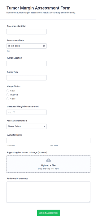 Tumor Margin Assessment Form Template