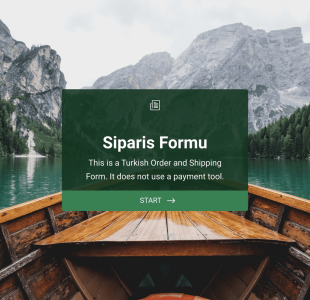 Türkçe Kargo Siparişi İletişim Form Template