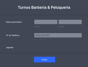 Turnos Peluqueria Form Template