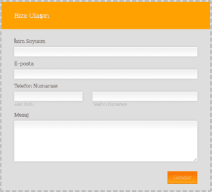 Turuncu Zarf Temalı İletişim Form Şablonu