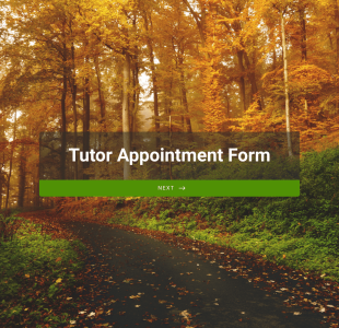 Tutor Appointment Form Template