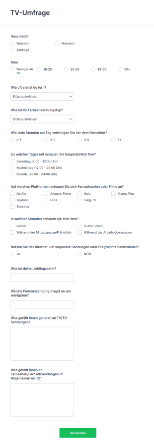 TV Umfrage