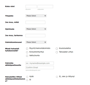 Työmessujen Rekisteröintilomake