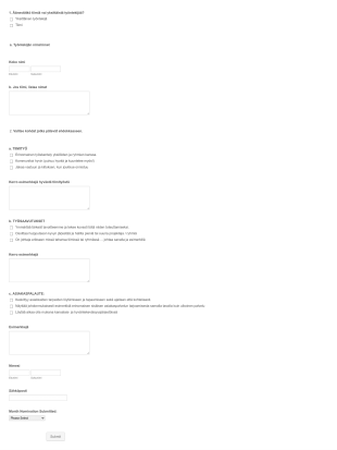 Työntekijän äänestyslomake Form Template
