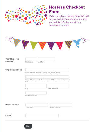 UBAM Hostess Rewards Order Form For Jenn's Team Form Template