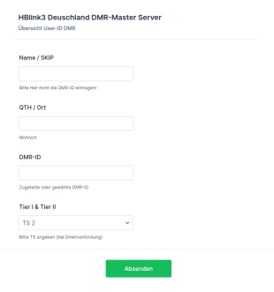 Übersicht User ID DMR