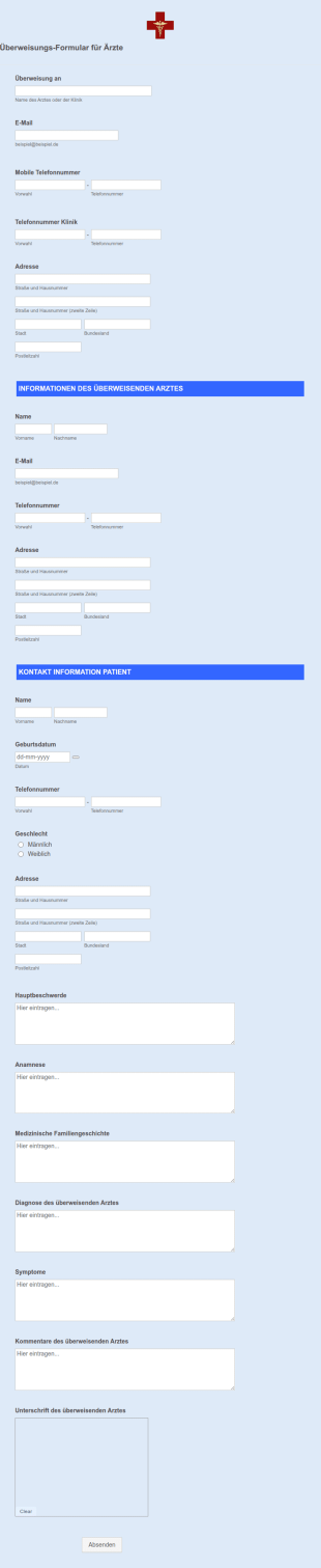 Überweisungs Formular Für Ärzte