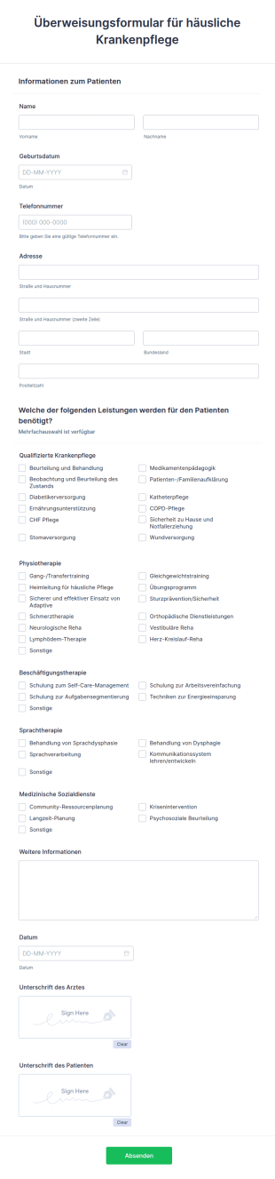 Überweisungsformular Für Häusliche Krankenpflege